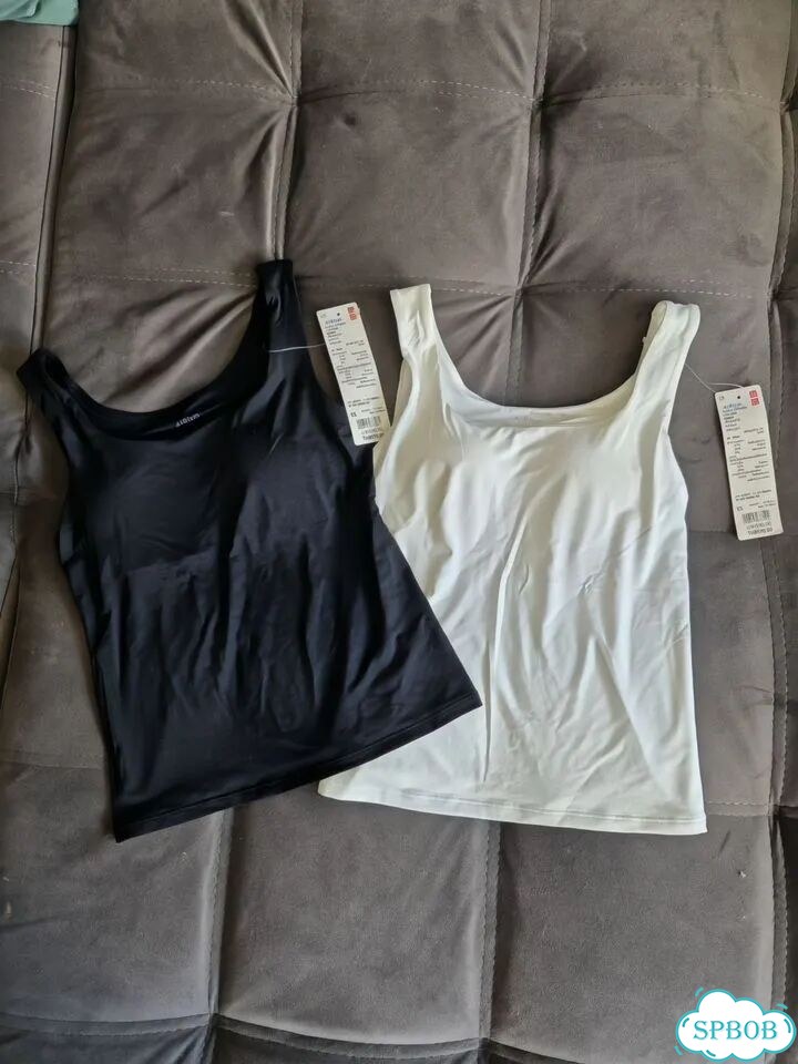 Uniqlo AIRism майки с чашечками XS, 2 шт,с бирками фото 2