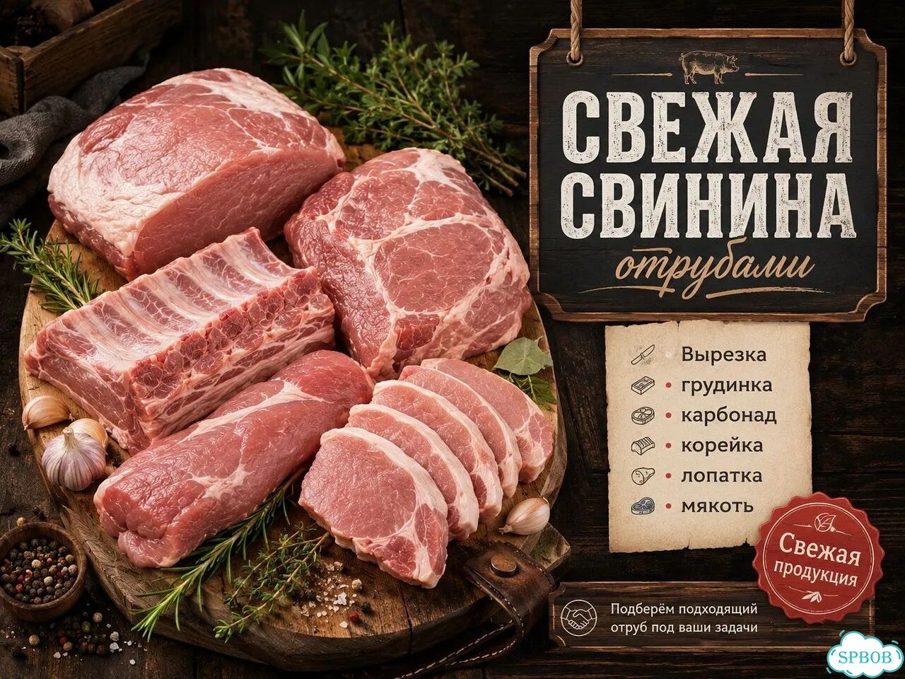 Свинина Мясо / Фермерское / Домашнее Мясо фото 1