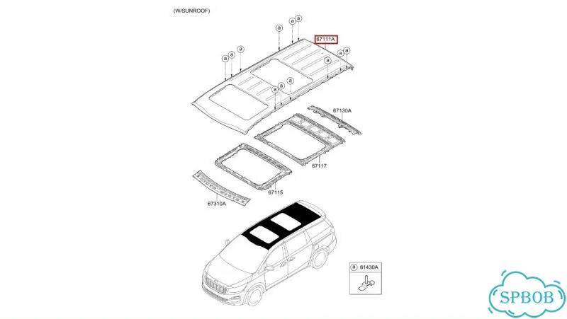 Крыша Kia Carnival YP D4HB 2018 фото 3