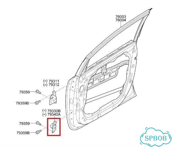 Петля двери левая Kia Carnival YP D4HB 2018 фото 3