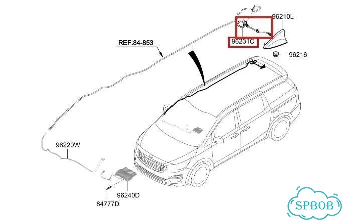 Проводка антенны Kia Carnival YP D4HB 2018 фото 3