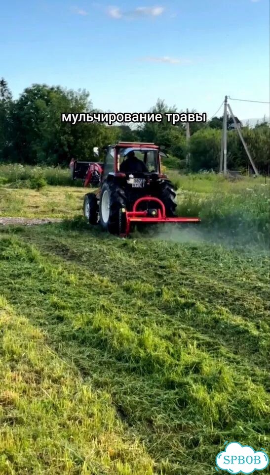 Покос травы мини трактором фото 1