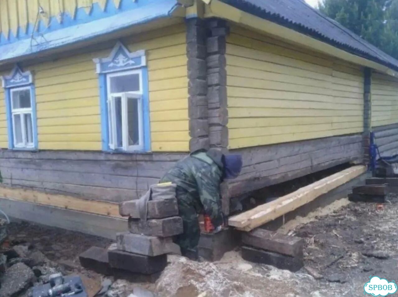 Ремонт домов. Замена венцов. Подъем домов фото 2