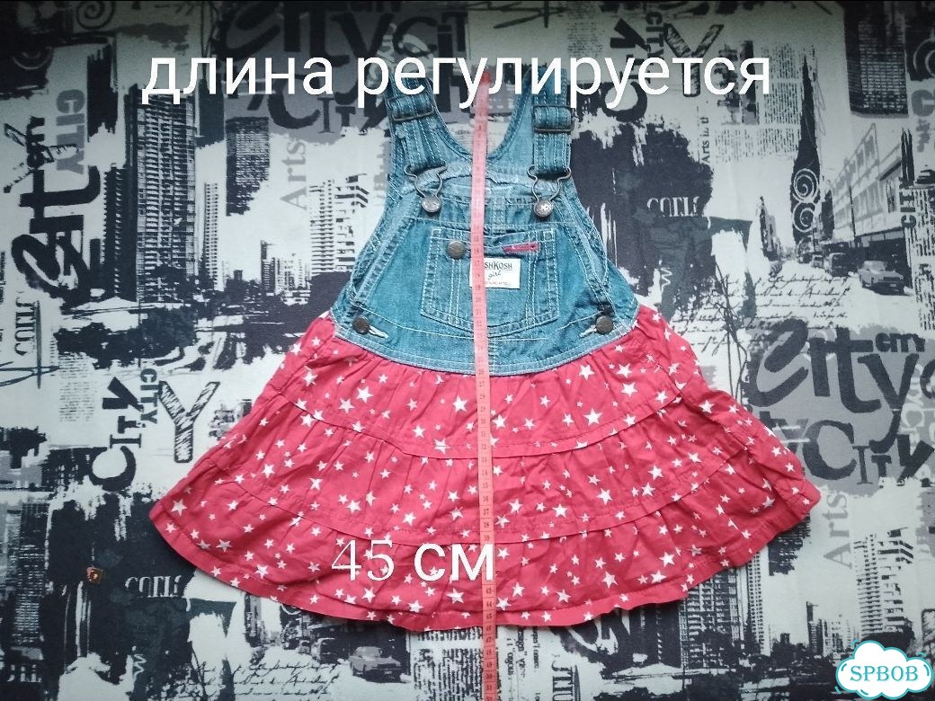 Платье комбинезон osh-kosh 2 года фото 3