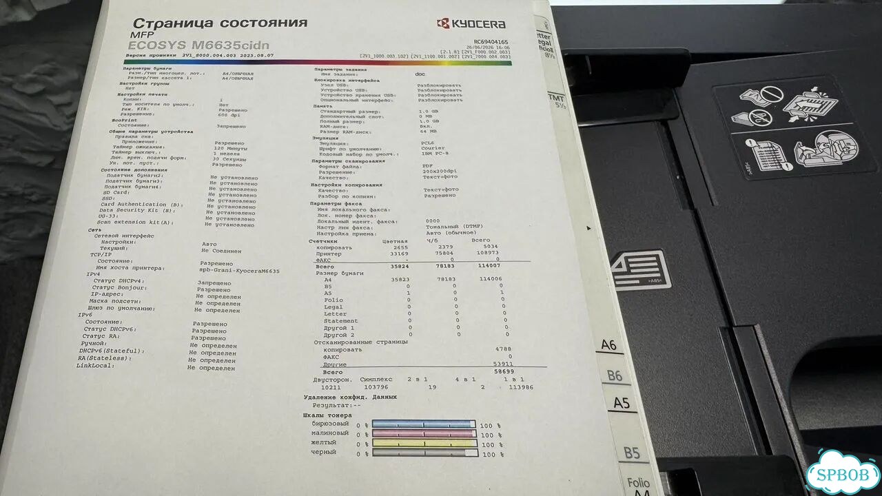 Мфу лазерное Kyocera Ecosys M6635cidn фото 5