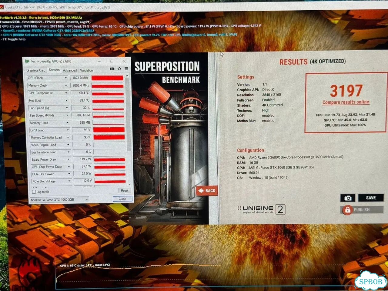 GTX1060 3gb Gaming X фото 4