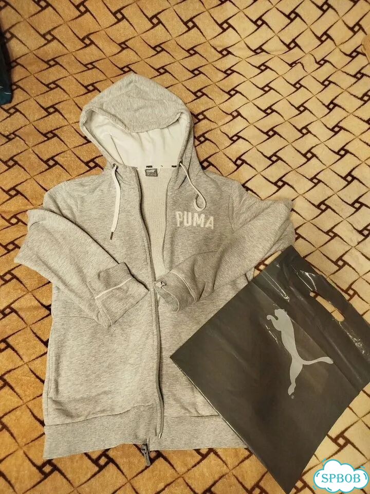 Зип-худи Puma серая фото 1
