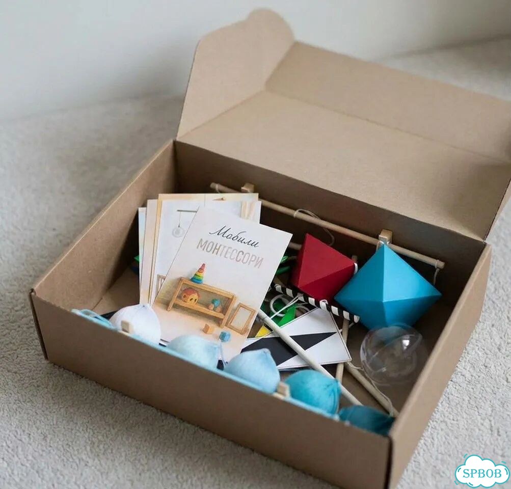 Набор из 4 мобилей Монтессори для новорожденных фото 1