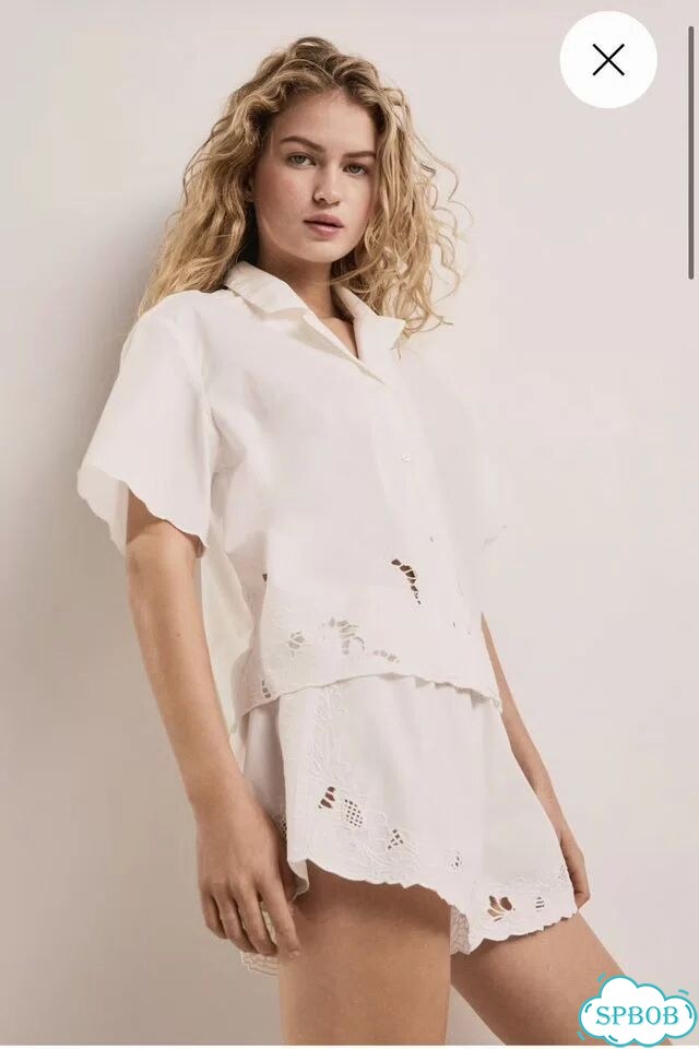 Пижама женская hm с шортами хлопок s m h&m фото 1
