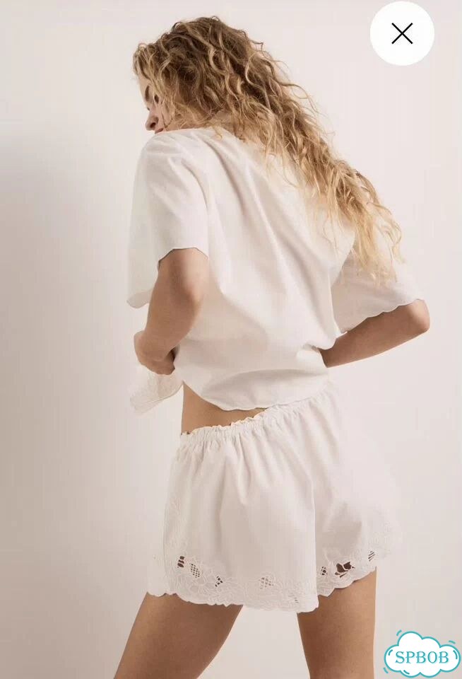 Пижама женская hm с шортами хлопок s m h&m фото 4