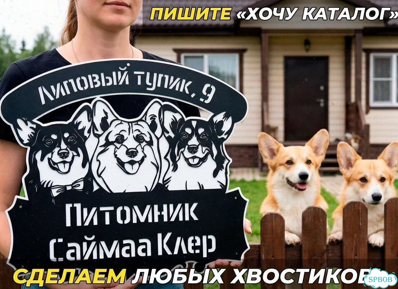 Вывеска на дом с животными из металла фото 3
