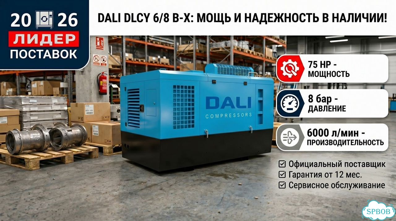 Компрессор дизельный винтовой dlcy-6/8B-X новый фото 1