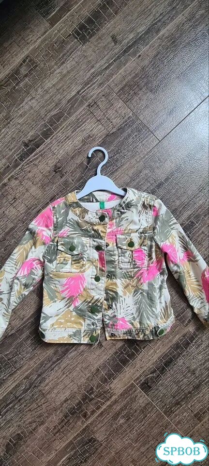 Джинсовая куртка детская benetton 98 фото 2