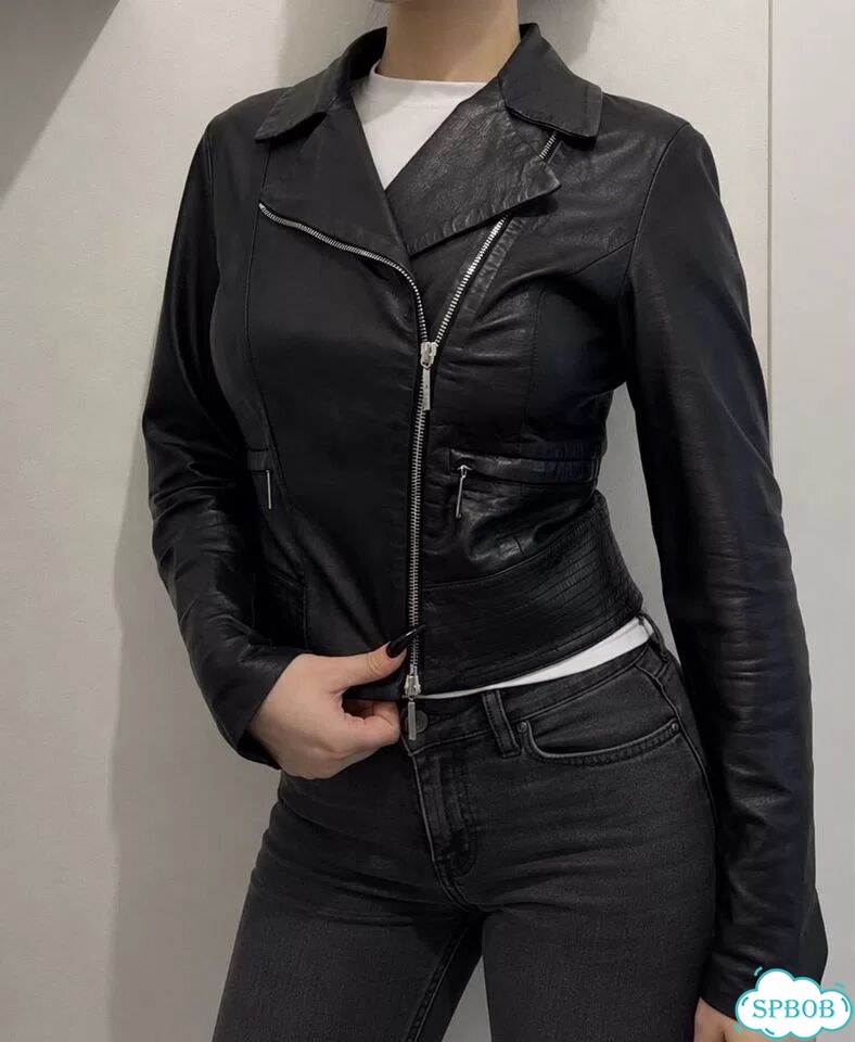 Кожаная куртка armani jeans фото 5