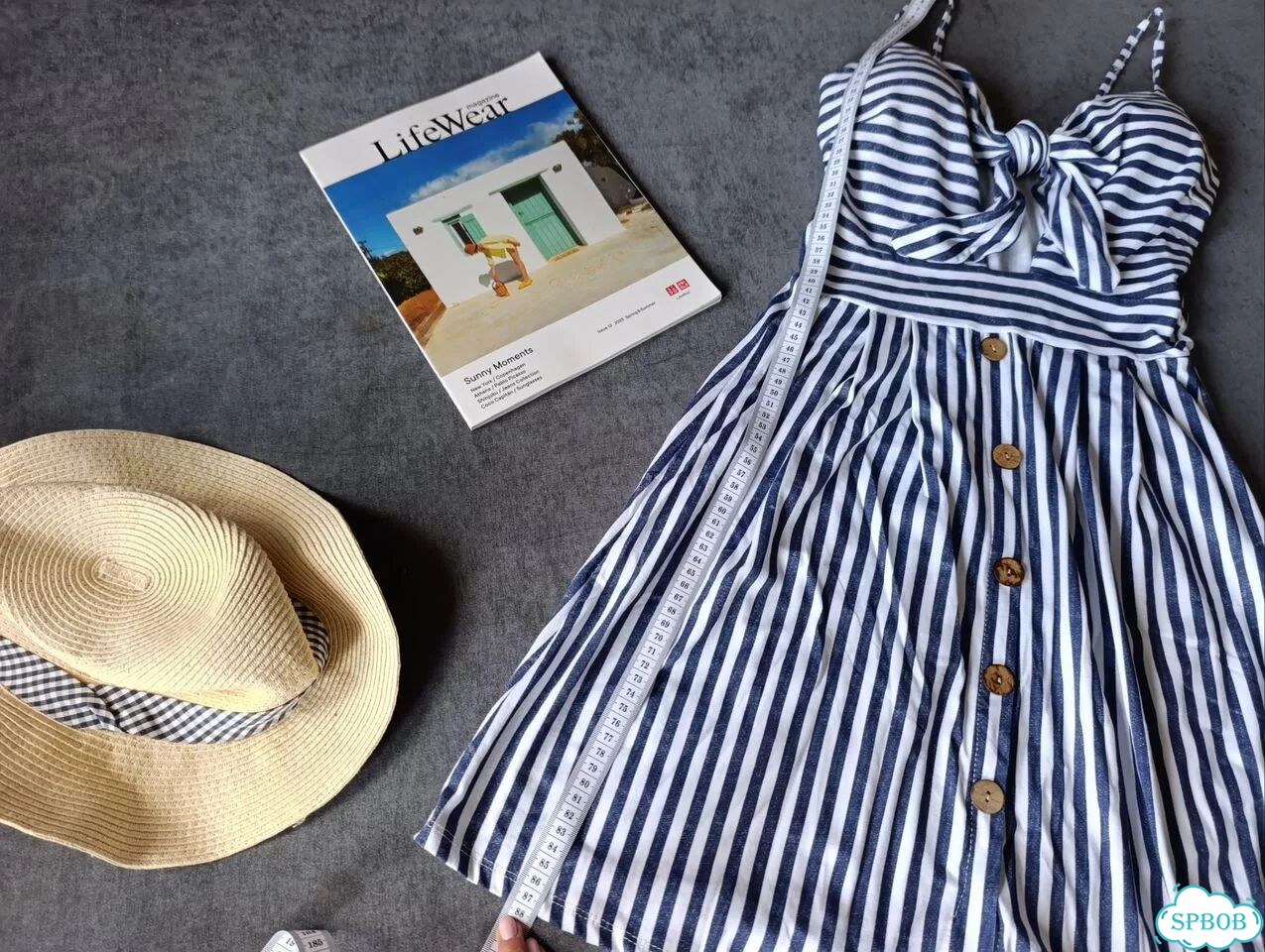 Платье летнее сарафан в полоску хлопок Италия 44 фото 9