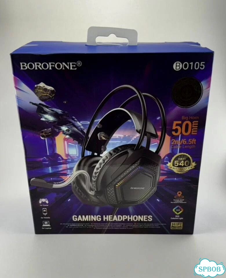 Новые игровые наушники с микрофоном Borofone B0105 фото 1