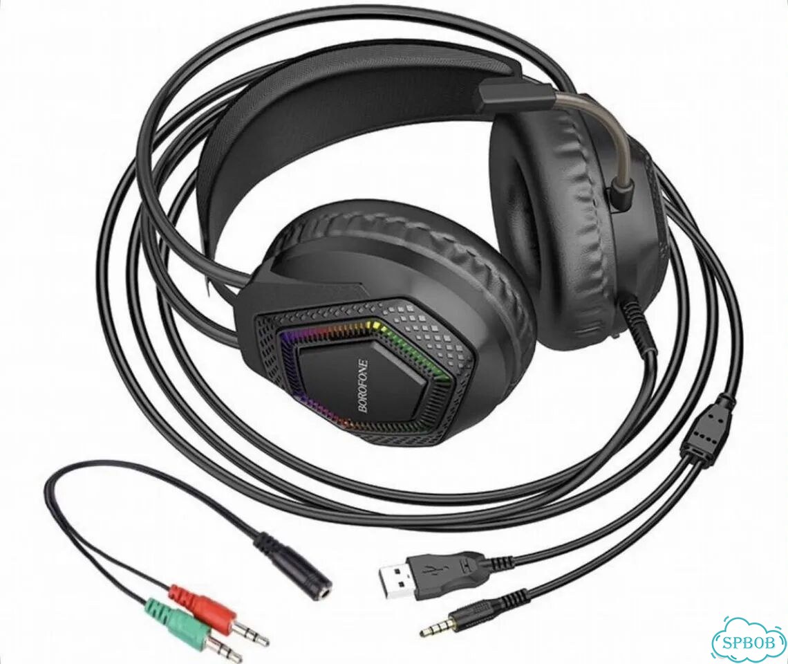 Новые игровые наушники с микрофоном Borofone B0105 фото 2