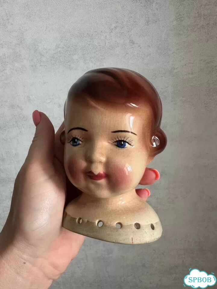Винтажная кукольная голова фото 2