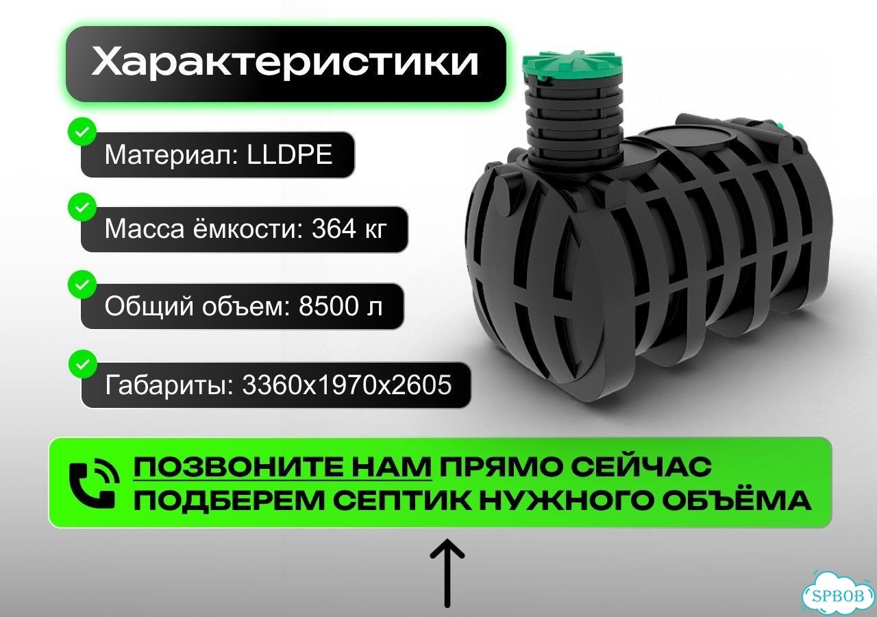 Подземная емкость 8500 литров накопительная / доставка по РФ фото 2
