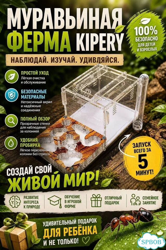 Муравьиная ферма с муравьями полный комплект фото 1
