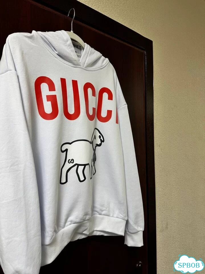 Худи gucci lamb archive белое фото 10