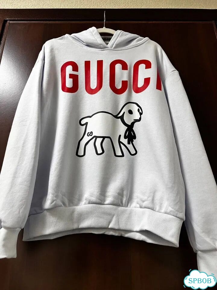 Худи gucci lamb archive белое фото 5
