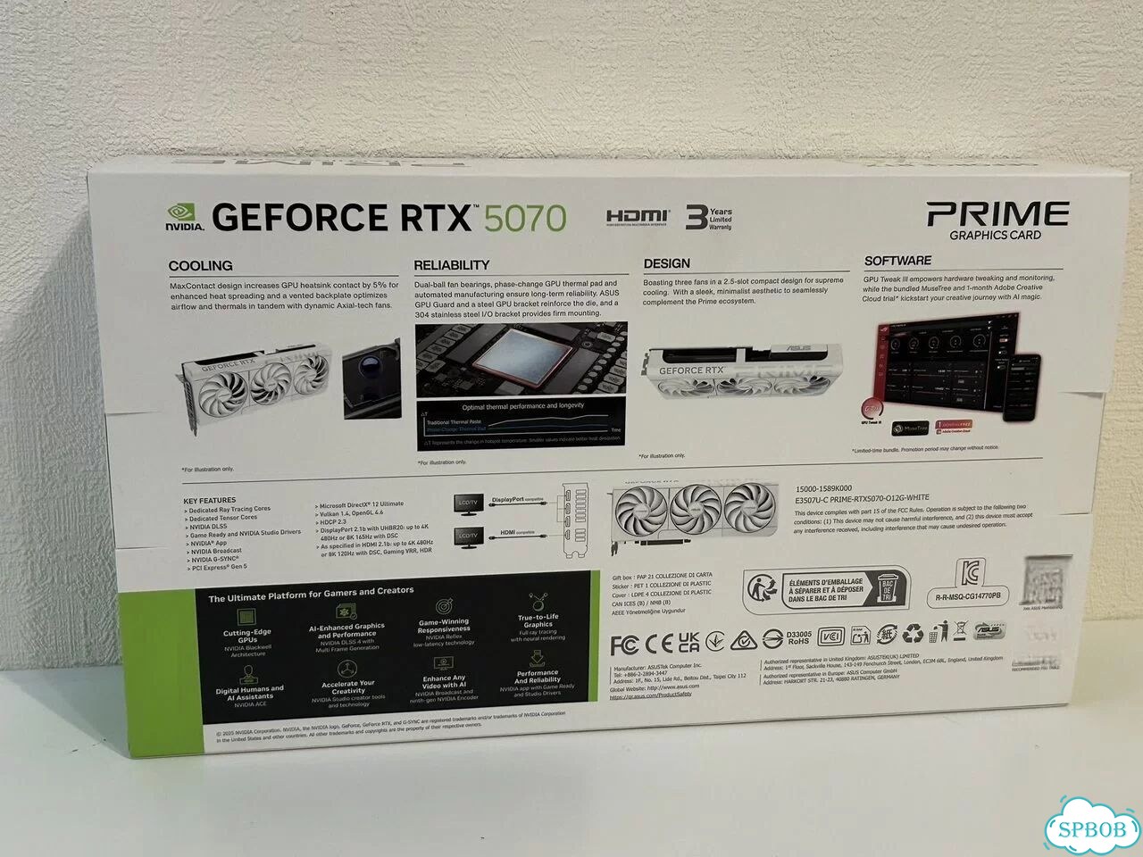 Новая RTX 5070 12GB Asus Prime OC White фото 2