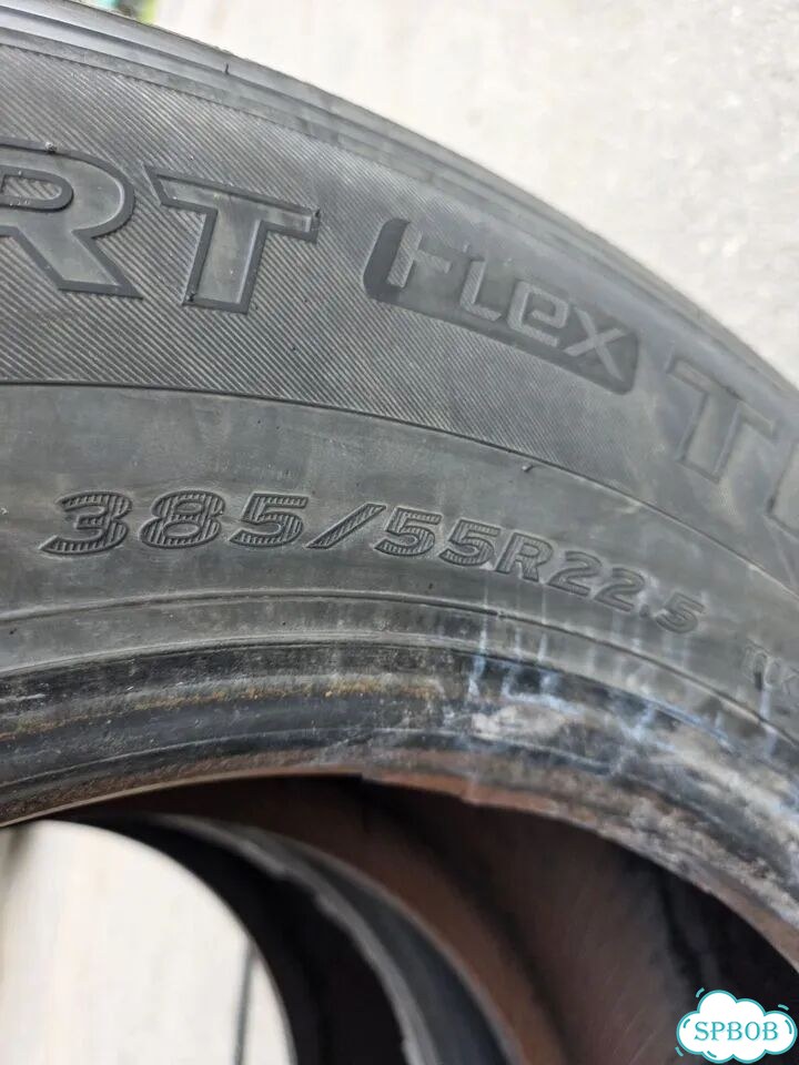 Шины бу 385 55 22.5 hankook SMART TH31 160k прицеп фото 7