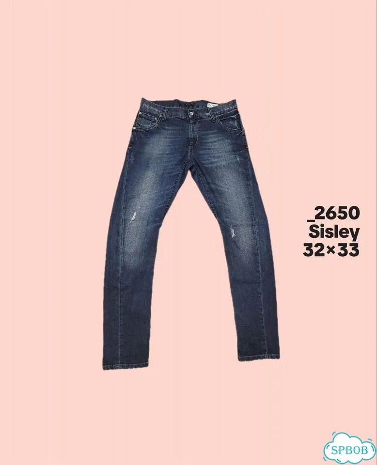 2650 джинсы Sisley W32 L33 криволинейные синие фото 1