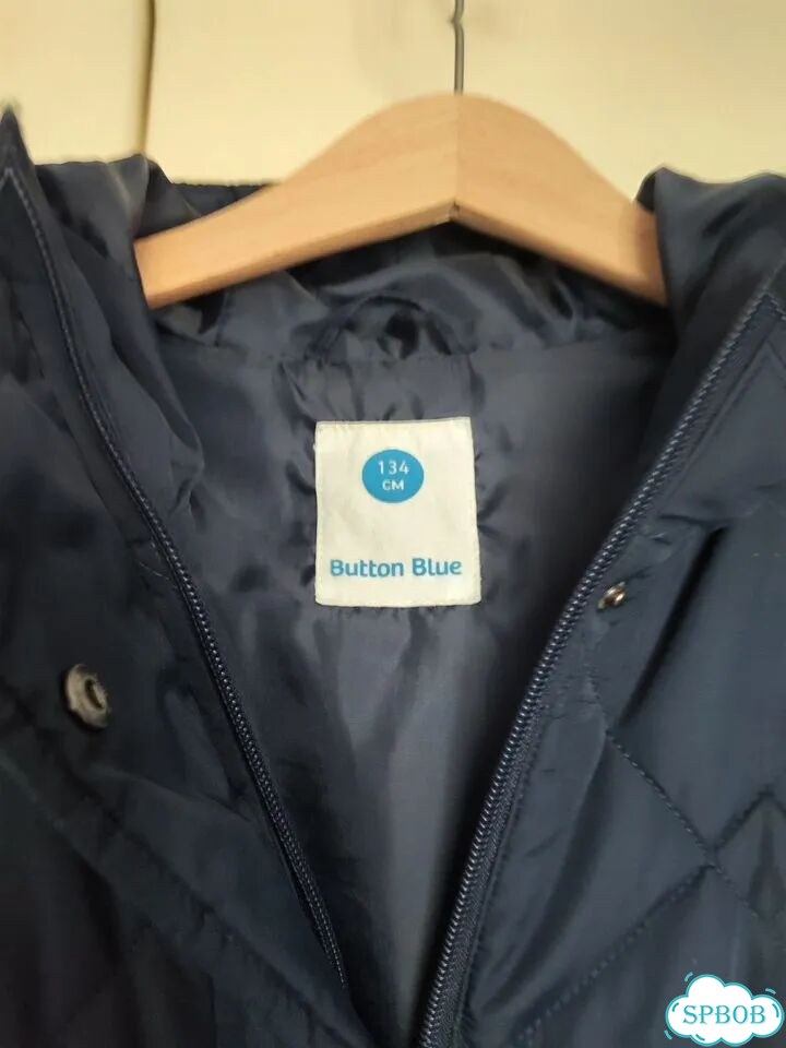 Пальто стеганное button blue 134 фото 3