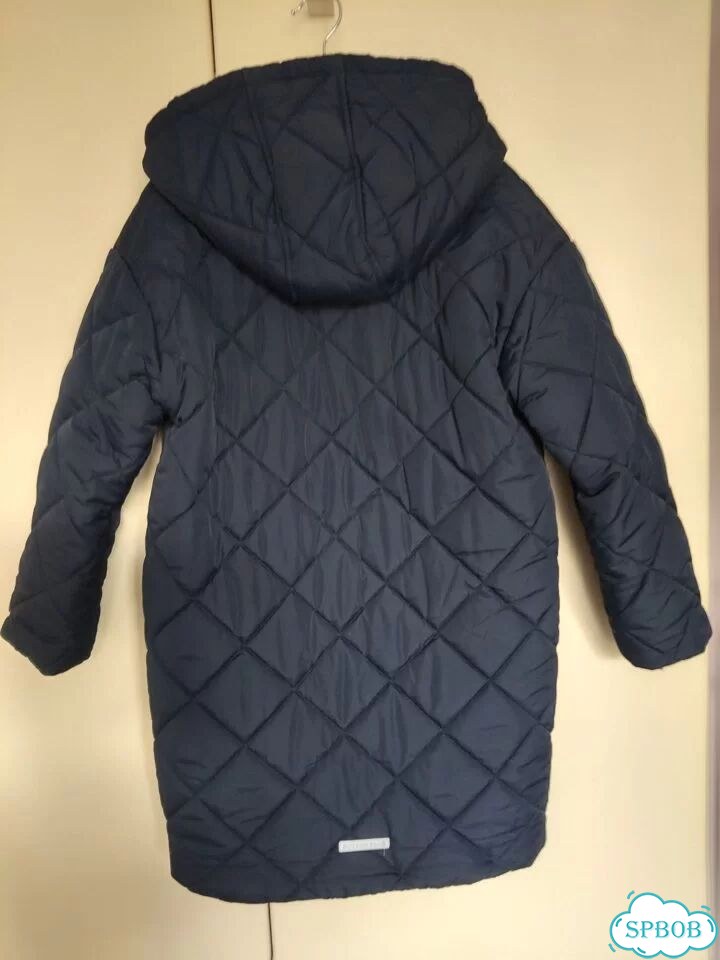 Пальто стеганное button blue 134 фото 4