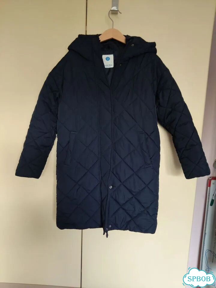 Пальто стеганное button blue 134 фото 5