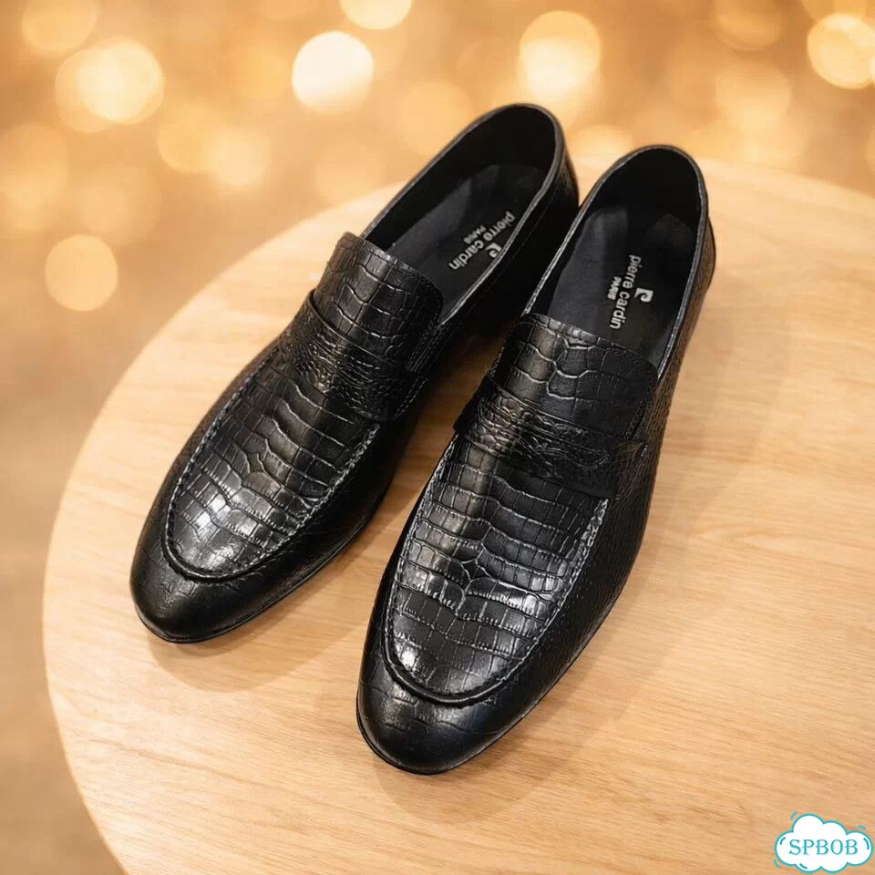 Удобные туфли мужские Pierre Cardin крокодиловые фото 1