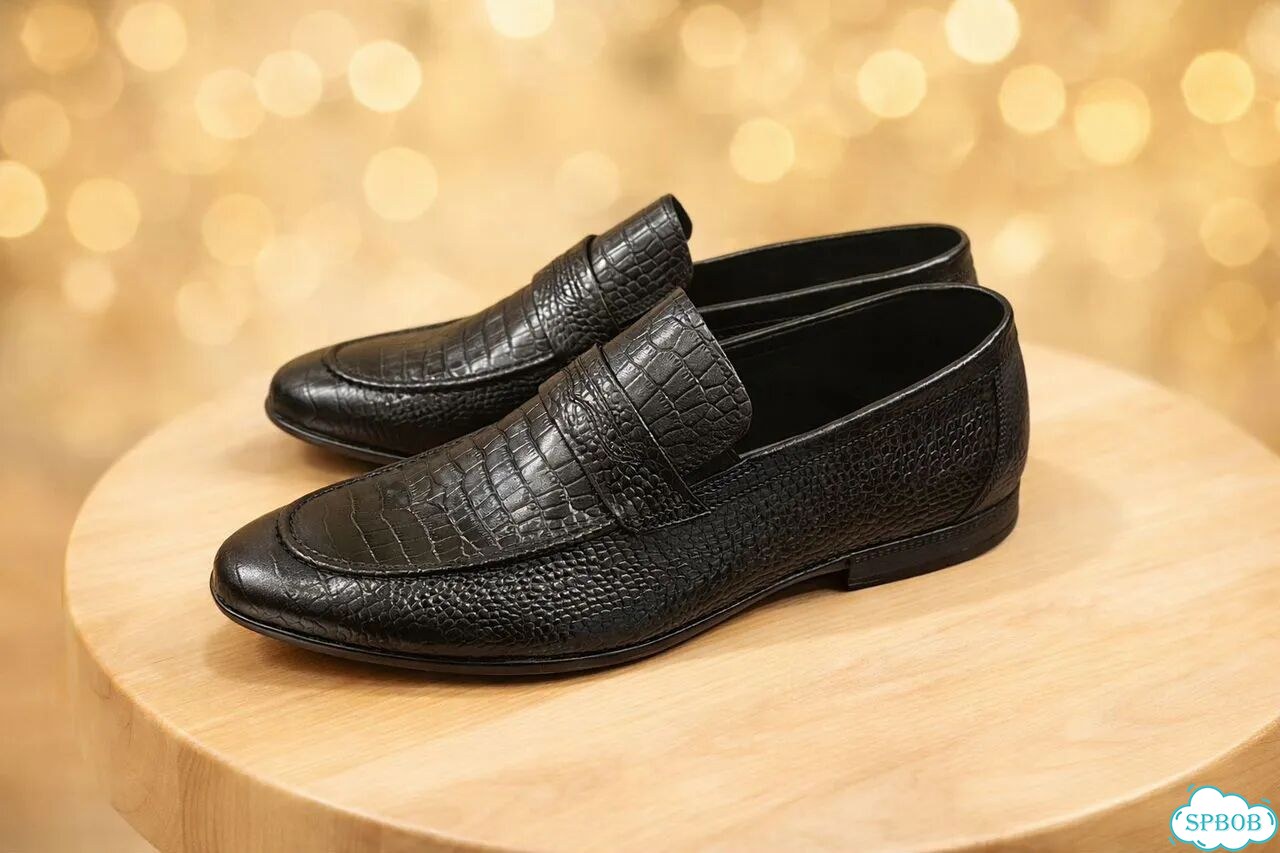 Удобные туфли мужские Pierre Cardin крокодиловые фото 4