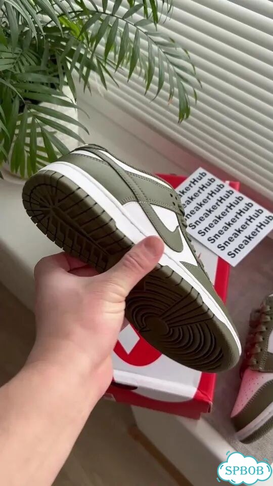 Кеды Nike dunk low medium olive фото 1