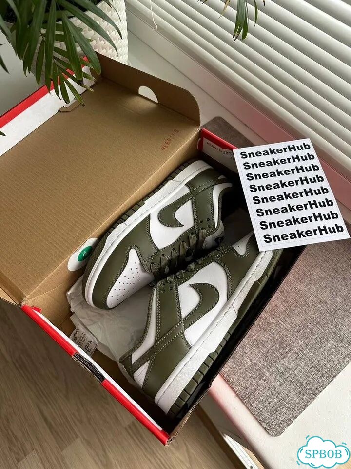 Кеды Nike dunk low medium olive фото 10