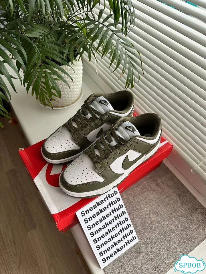 Кеды Nike dunk low medium olive фото 2