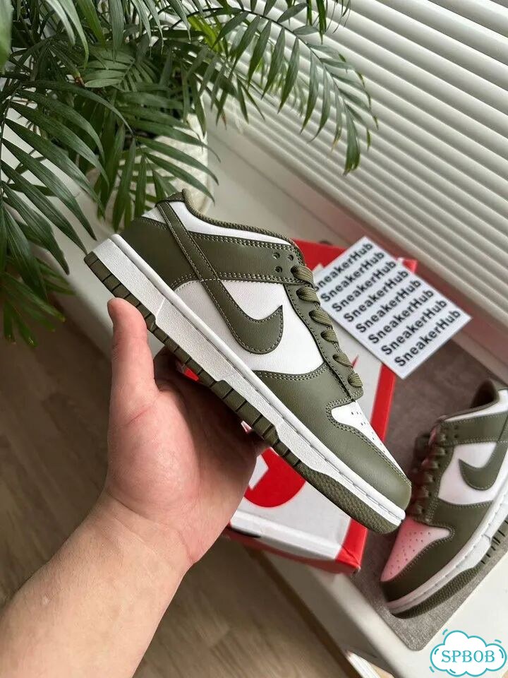 Кеды Nike dunk low medium olive фото 6