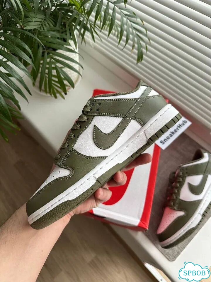 Кеды Nike dunk low medium olive фото 7