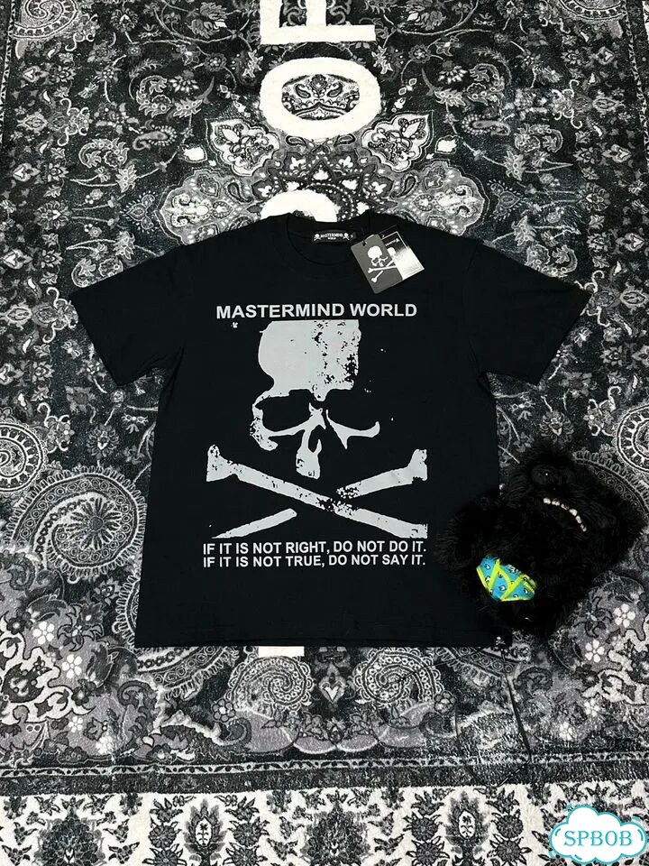 Футболка Mastermind черная, белая фото 1