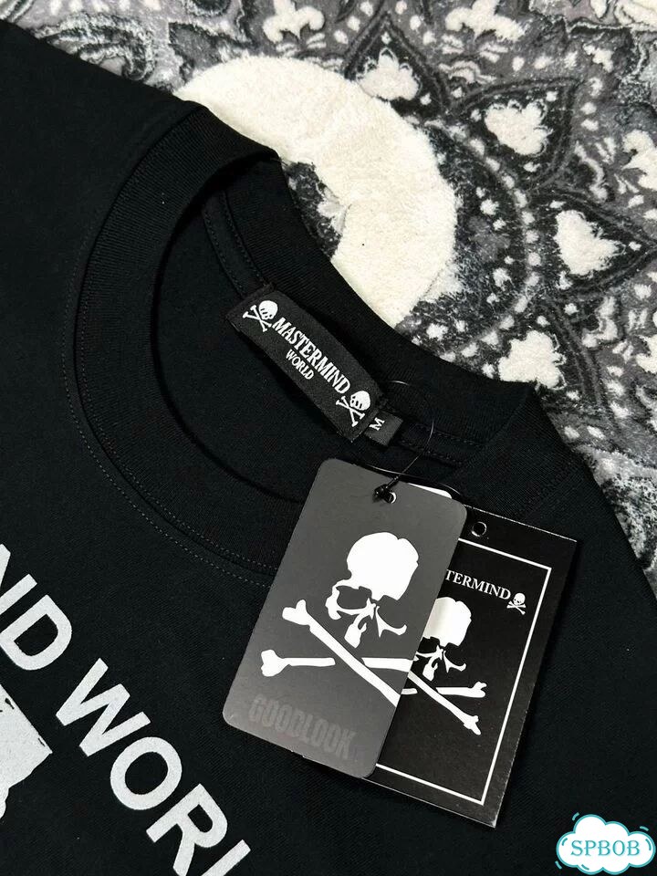 Футболка Mastermind черная, белая фото 4