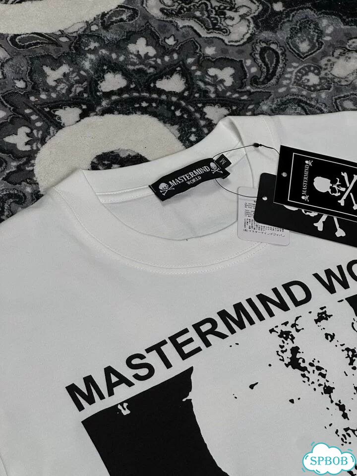 Футболка Mastermind черная, белая фото 7
