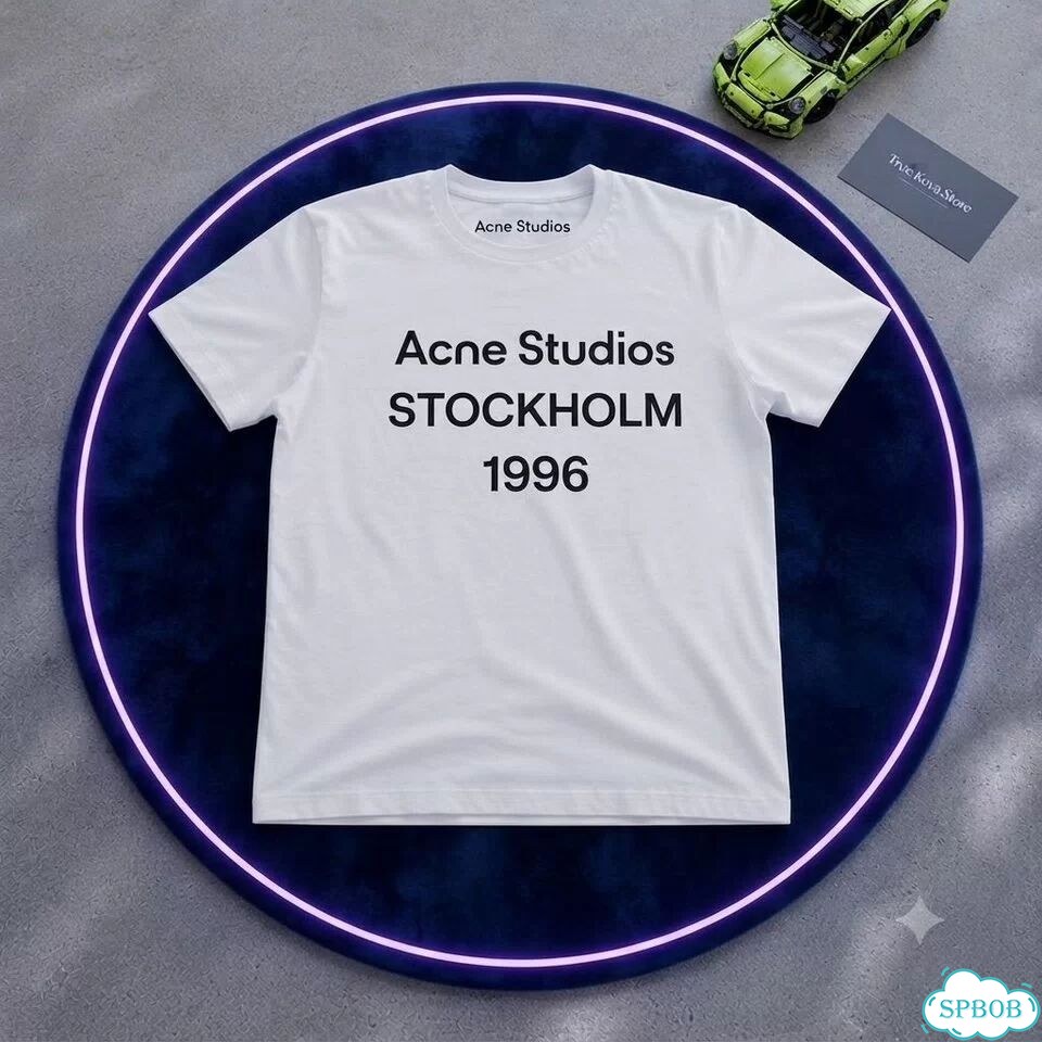 Футболка Acne Studios Based Logo белая фото 1