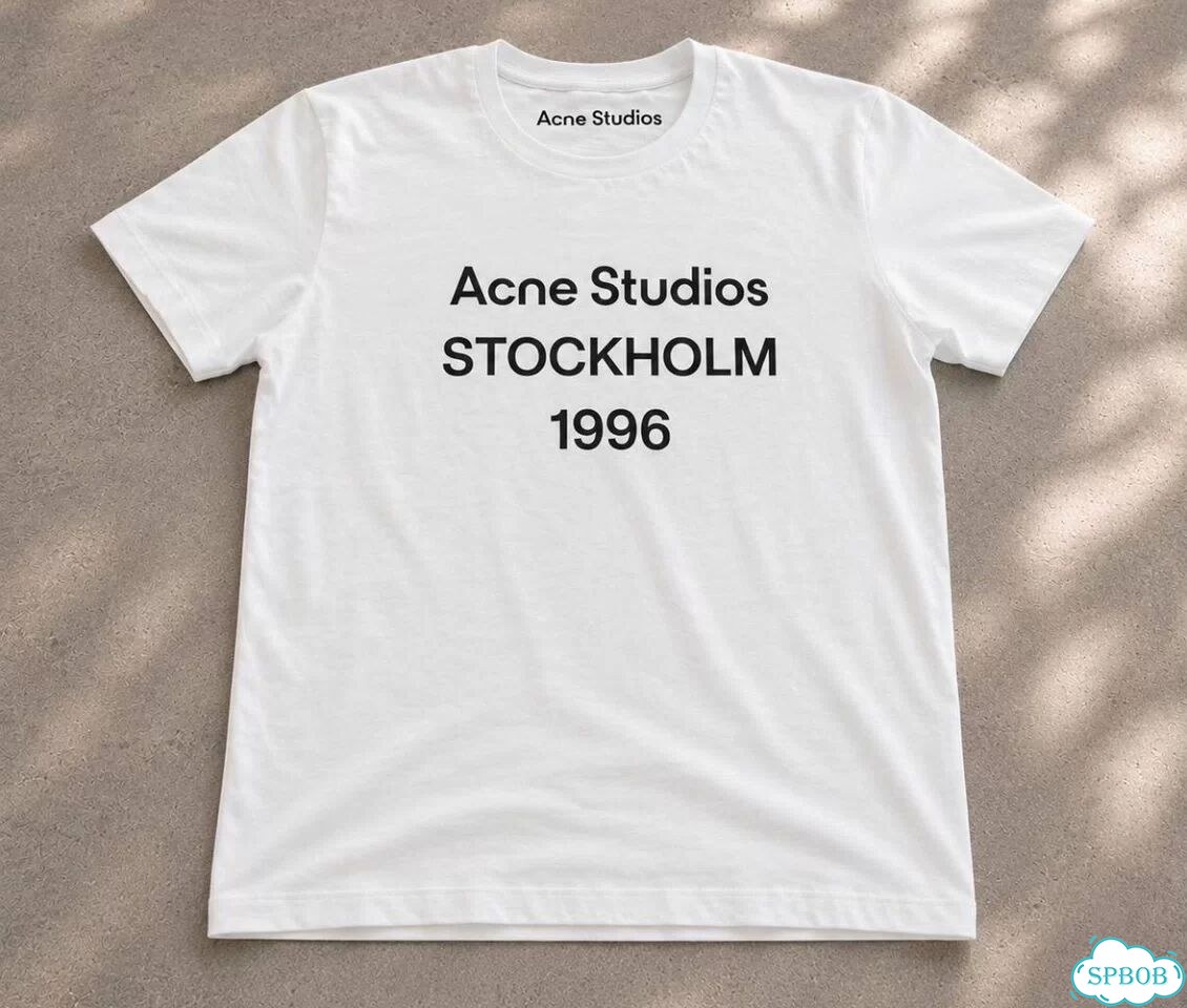 Футболка Acne Studios Based Logo белая фото 10