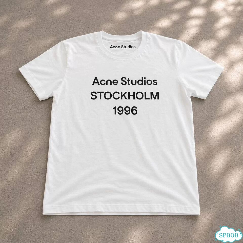 Футболка Acne Studios Based Logo белая фото 2
