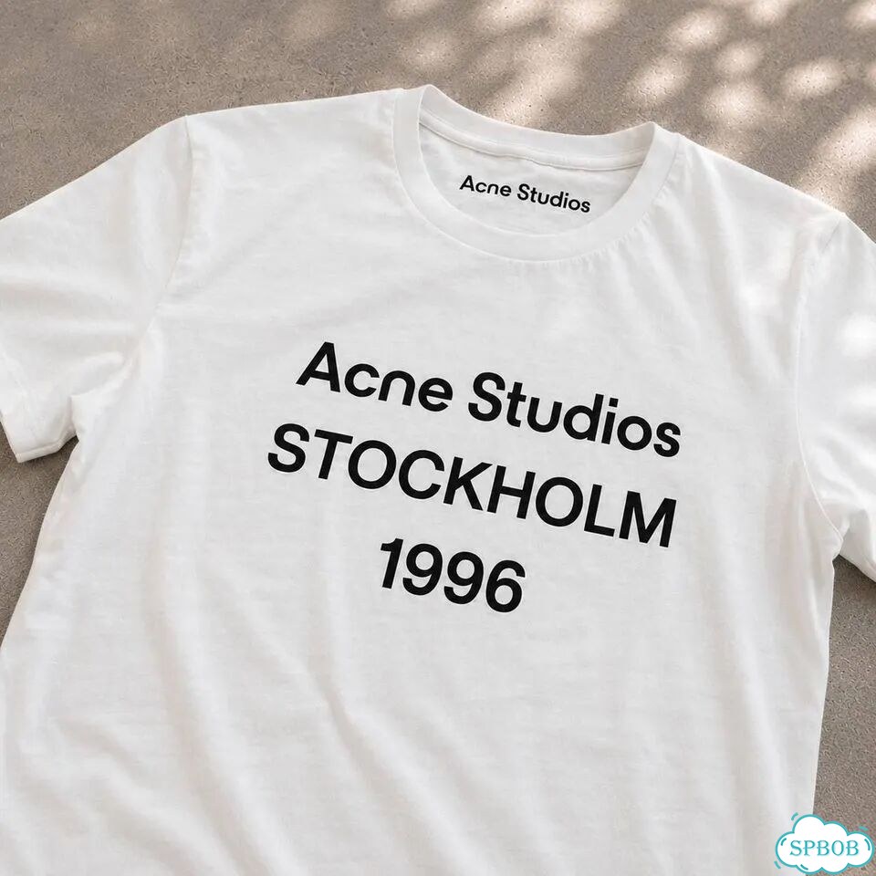 Футболка Acne Studios Based Logo белая фото 3