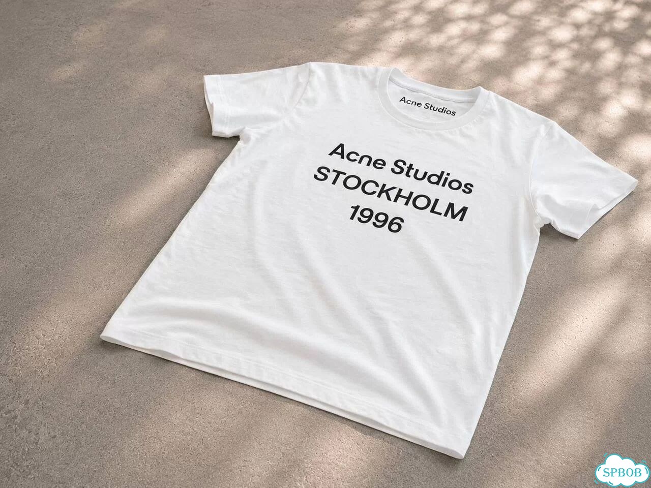 Футболка Acne Studios Based Logo белая фото 4
