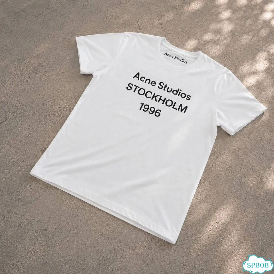Футболка Acne Studios Based Logo белая фото 5