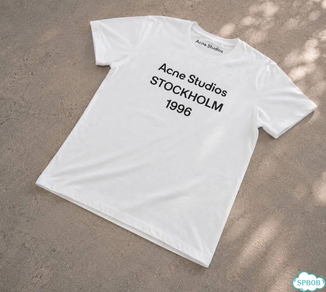 Футболка Acne Studios Based Logo белая фото 8
