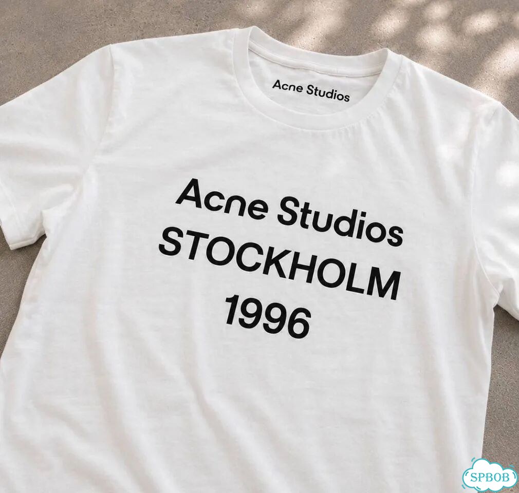 Футболка Acne Studios Based Logo белая фото 9